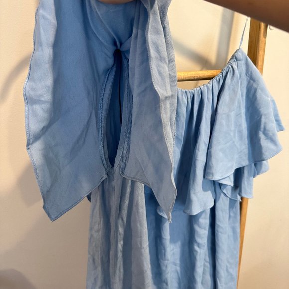 MLM | Blue Off the Shoulder Flowy Dress | Size: Small - Picture 5 of 9